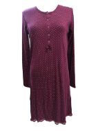 Εικόνα της Noidinotte μπορντό πουά νυχτικό με 5 κουμπιά.