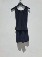 Εικόνα της Milena Viscose Rib Μαύρο Babydoll.