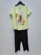 Εικόνα της Galaxy Βαμβακερή Γυναικεία Πιτζάμα Κίτρινη.