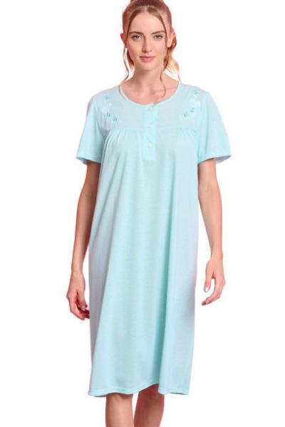 Εικόνα της Jeannette Lingerie Βαμβακερό Καλοκαιρινό Γυναικείο Νυχτικό Βεραμάν 7823