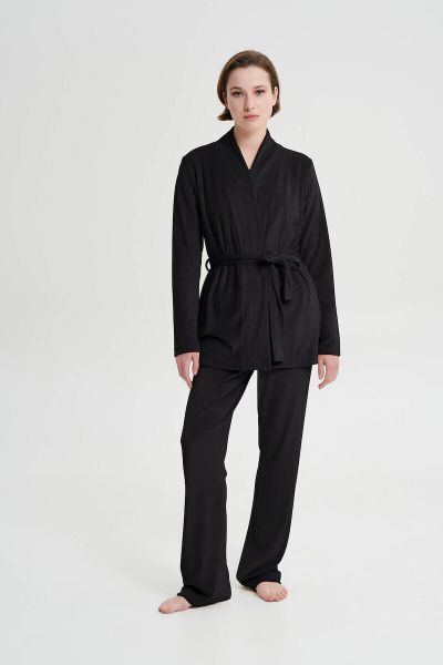 Εικόνα της Vamp Χειμερινή Γυναικεία Ρόμπα Μαύρη 19333