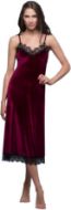 Εικόνα της Milena by Paris Μπορντό midi νυχτικό βελούδινο.