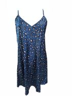 Εικόνα της Elite Form Μπλε Σατέν Νυχτικό Λεοπάρ.