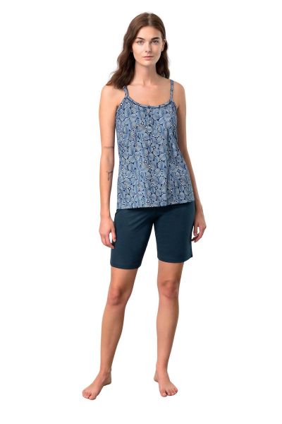 Εικόνα της Vamp Καλοκαιρινό Γυναικείο Σετ Πιτζάμας Μπλε 18329