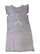 Εικόνα της Passion γκρι φλοράλ νυχτικό με ζαπονέ μανίκι και κουφόπιετα.