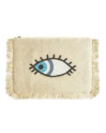 Εικόνα της BLE RESORT COLLECTION ΤΣΑΝΤAKI ΥΦΑΣΜΑΤΙΝΟ ''ΜΑΤΙ'' ΕΚΡΟΥ ΜΕ ΜΠΛΕ/ΛΕΥΚΕΣ ΧΑΝΤΡΕΣ 10X7. (ΚΩΔ.: 5-42-885-0041)