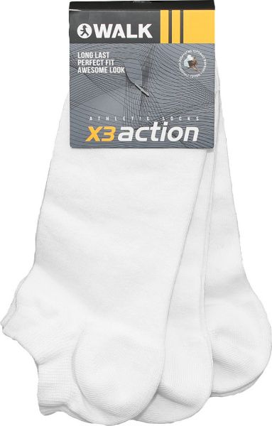 Εικόνα της Walk V20 Ανδρικές Μονόχρωμες Κάλτσες Λευκές 3Pack