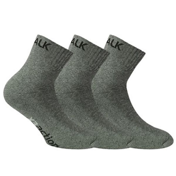 Εικόνα της Walk Ανδρικές Μονόχρωμες Κάλτσες Γκρι 3Pack V17-494949