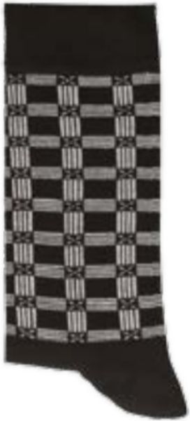 Εικόνα της Bamboo γυναικείες κάλτσες ασπρόμαυρες με σχέδιο. (87%Bamboo-11%Polyamide-2%Elastane). (1 Ζεύγος)