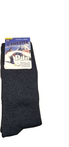 Εικόνα της Γκρι σκούρες ανδρικές κάλτσες μακριές ζεστές (μέχρι κάτω από το γόνατο). (80%Acrilico-17%Polyester-3%Elastan)