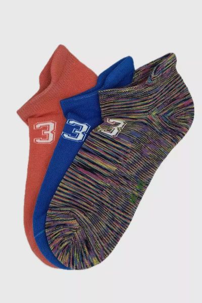 Εικόνα της ME-WE Γυναικείες Κάλτσες Πορτοκαλί/Μπλε/Multi 3Pack 1-2400-3