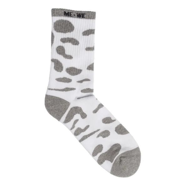 Εικόνα της Me-We Πετσετέ Λευκές/Γκρι Γυναικείες Κάλτσες.