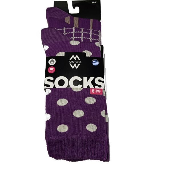 Εικόνα της ME-WE Γυναικείες Κάλτσες Πολυχρωμο 1-0703-6