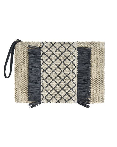 Εικόνα της Ble Resort Collection Μπεζ Ψάθινο Τσαντάκι 30Χ22.