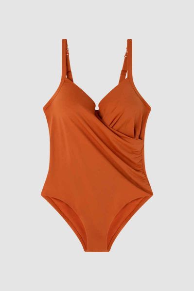 Εικόνα της Plus Size Gisela Εκάι Ολόσωμο Μαγιό Με Μπανέλες & Ελαφριά Επένδυση.