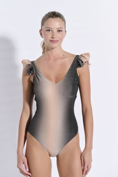 Εικόνα της Bilitis Ολόσωμο Μαγιό Μαύρο-χρυσό HN254