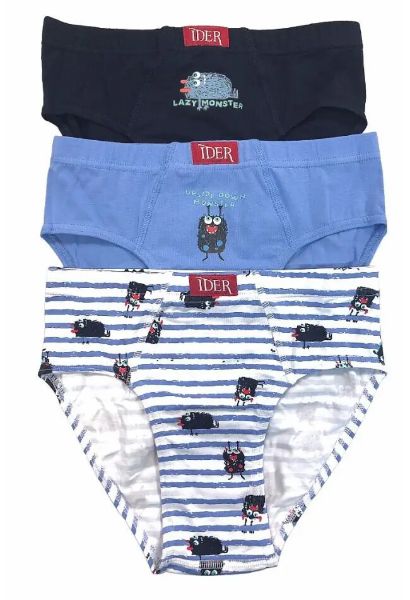 Εικόνα της IDER 3-PACK ΑΓΟΡΙΣΤΙΚΟ ΣΛΙΠ ΜΕ ΕΣΩΤΕΡΙΚΟ ΛΑΣΤΙΧΟ ΚΑΙ ΤΥΠΩΜΑ MONSTERS ΜΠΛΕ/ΣΙΕΛ/ΡΙΓΕ.