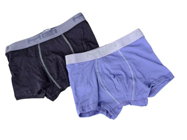 Εικόνα της 2Pack Boxer Mei Βαμβακερά Μαύρο/Τζιν.