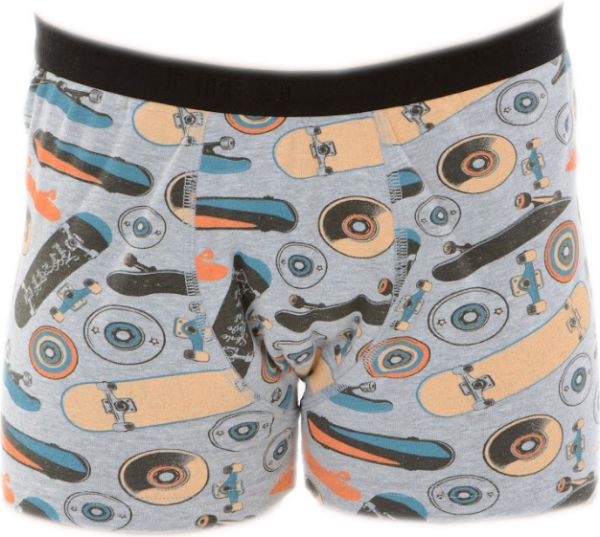 Εικόνα της Mei αγορίστικο boxer γκρι εμπριμέ με skateboard.