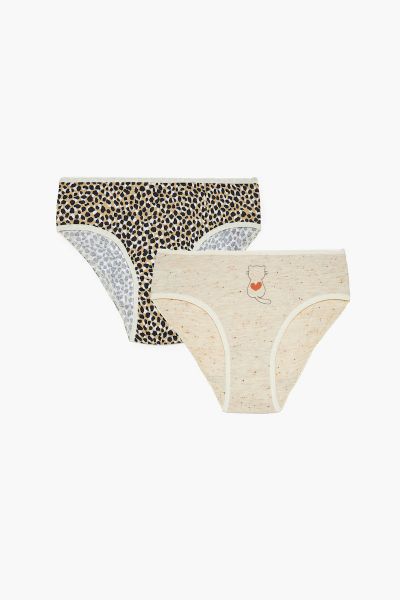 Εικόνα της Pretty Baby Παιδικό Σετ με Βρακάκια Κρεμ-Animal (Cream-Animal) 2τμχ 17636