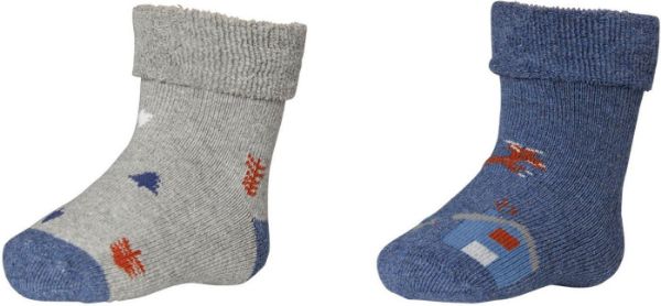 Εικόνα της 2 ΖΕΥΓΗ Ysabel Mora βρεφικές κάλτσες πετσετέ γκρι/ραφ.