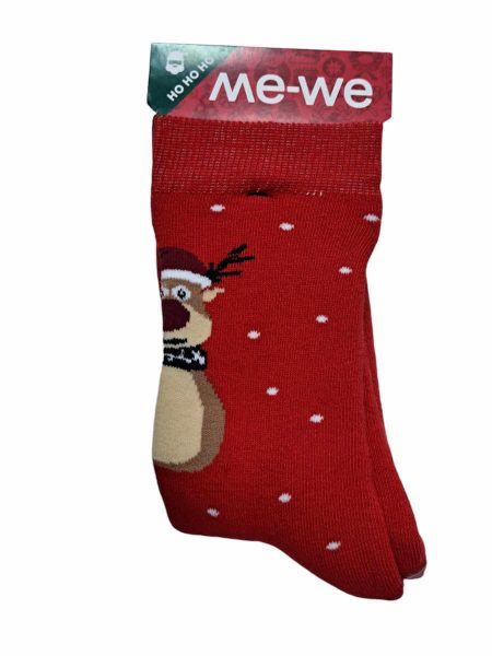 Εικόνα της MeWe Κόκκινες Παιδικές Κάλτσες Με Πατουσάκια Σιλικόνης.