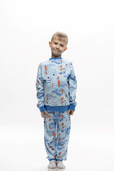 Εικόνα της Galaxy Παιδική Πιτζάμα Βαμβακερή Γαλάζια 98-24