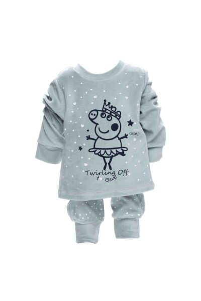 Εικόνα της Galaxy Βαμβακερή Βελούδινη Βρεφική Πιτζάμα Βεραμάν Με Στάμπα.