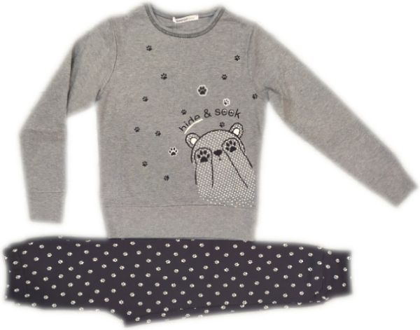 Εικόνα της Vamp γκρι παιδική πιτζάμα.