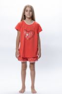 Εικόνα της Galaxy Παιδική Πιτζάμα Καλοκαιρινή Βαμβακερή Κοραλί 328-25
