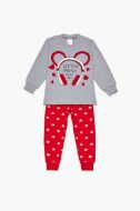 Εικόνα της Pretty Baby Παιδική Πιτζάμα Χειμωνιάτικη Βαμβακερή Γκρι 69181