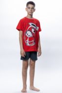 Εικόνα της Galaxy Παιδική Πιτζάμα Καλοκαιρινή Βαμβακερή κόκκινο 322-25