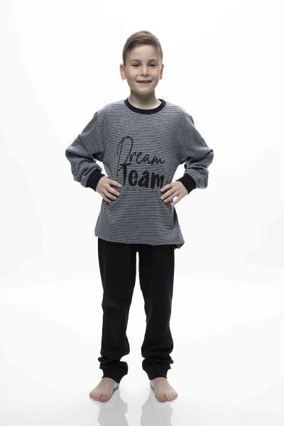 Εικόνα της Galaxy Μπλε Ριγέ Εφηβική Πιτζάμα.