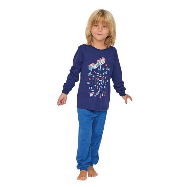Εικόνα της Muydemi Παιδική Πιτζάμα Μπλε 770058