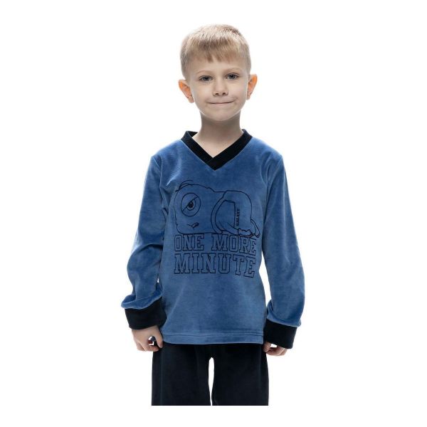 Εικόνα της Galaxy Παιδική Πιτζάμα Βελούδινη Μπλε GAW23-108-100