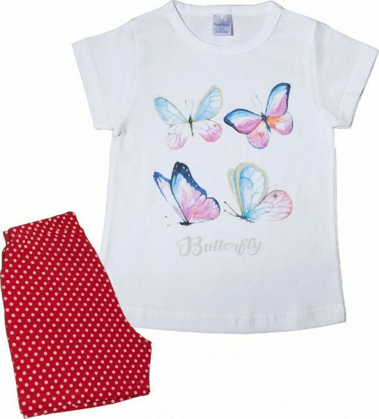 Εικόνα της Pretty Baby Παιδική Πιτζάμα Καλοκαιρινή Λευκή 63123