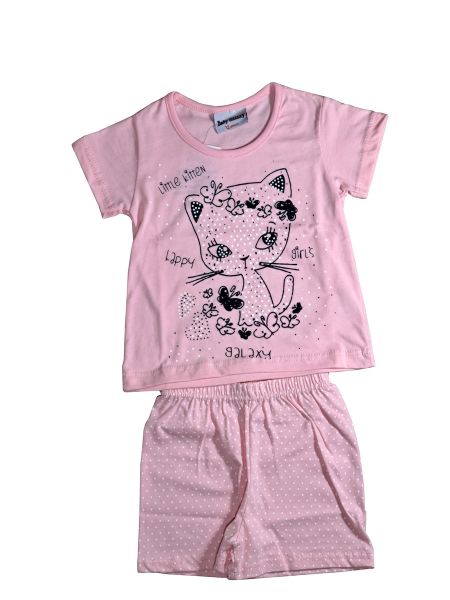 Εικόνα της Galaxy βαμβακερό ροζ βρεφικό πιτζαμάκι.