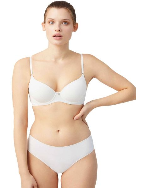 Εικόνα της Ysabel Mora Λευκό Σουτιέν Με Μπανέλες & Ελαφριά Επένδυση.