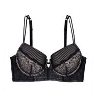 Εικόνα της Dorina Solana Demi μαύρο σουτιέν με μπανέλα, και ελαφριά επένδυση.