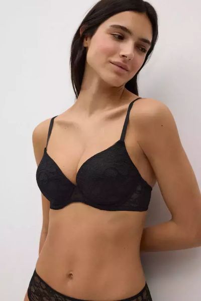 Εικόνα της Ysabel Mora Μαύρο Σουτιέν Push Up με Μπανέλες 10750