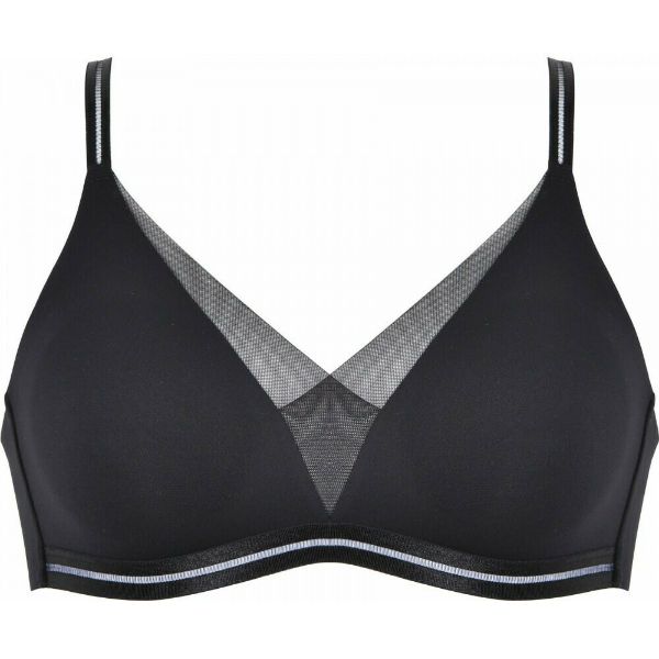 Εικόνα της Naturana μαύρο σουτιέν χωρίς μπανέλα, χωρίς επένδυση.