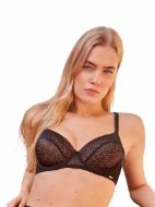 Εικόνα της Gisela μαύρο σουτιέν με μπανέλες & ελαφριά επένδυση.