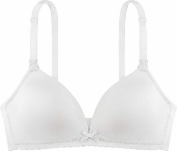 Εικόνα της Dorina May Naursing Bra. Λευκό σουτιέν θηλασμού με ελαφριά επένδυση, χωρίς μπανέλα.