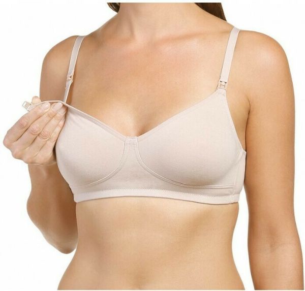 Εικόνα της Naturana Μπεζ σουτιέν θηλασμού από 95% Οργανικό Βαμβάκι-5% Ελαστίνη.