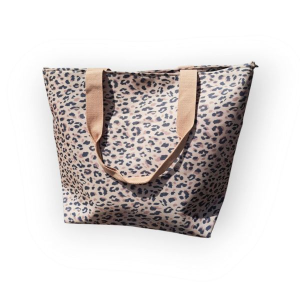 Εικόνα της Noidinotte Nude Λεοπάρ Υφασμάτινη Τσάντα Θαλάσσης.