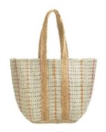 Εικόνα της BLE ΤΣΑΝΤΑ ΑΠΟ ΓΙΟΥΤΑ ΛΕΥΚΟ ΜΕ ΦΟΥΞ/ΠΟΡΤΟΚΑΛΙ ΛΕΠΤΟΜΕΡΕΙΕΣ 60x40 (70%COTTON 30%JUTE) (ΚΩΔ.:5-42-099-0073 )