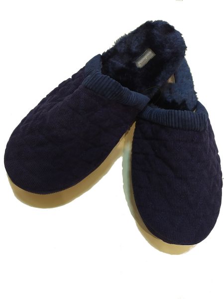 Εικόνα της Noidinotte μπλε ανδρικές παντόφλες με φλις επένδυση.