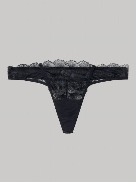 Εικόνα της Gisela Μαύρο Slip String Με Δαντέλα.