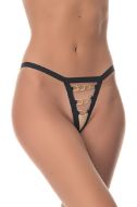 Εικόνα της Milena μαύρο g-string ανοιχτό με αλυσίδες.
