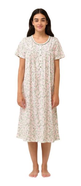 Εικόνα της Vamp Χειμερινό Βαμβακερό Γυναικείο Νυχτικό Λαδί 22241